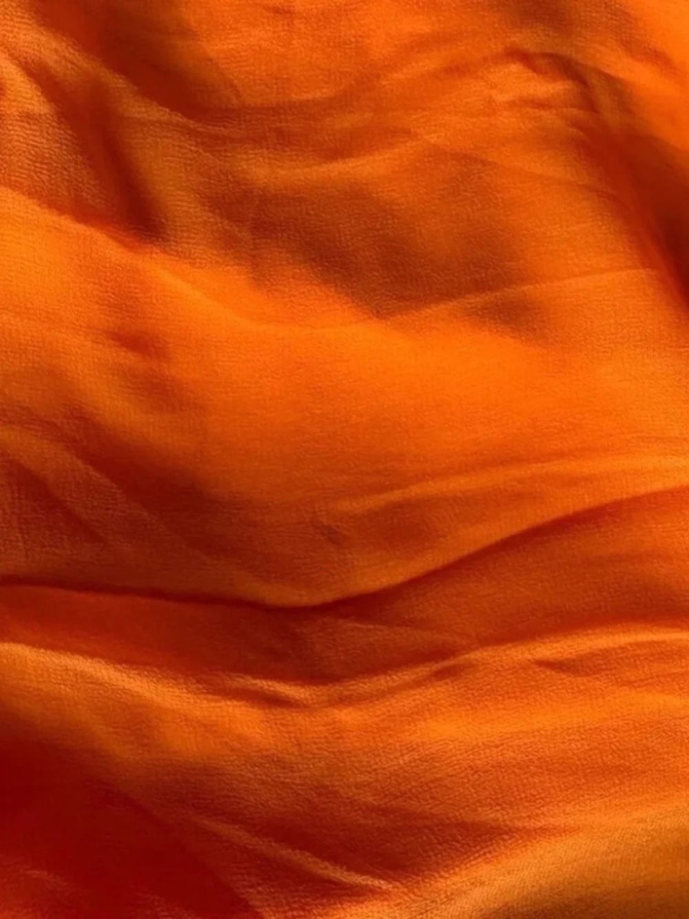 Vintage 70s Orange Prairie Maxi Dress Boho Cottagecore Lace Glam Ren Fair XS - Picture 14 of 16